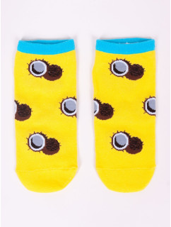 Yoclub Členkové bavlnené ponožky vzory farieb SK-86/UNI/05 žltá