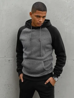 Pánská tmavě šedá mikina Dstreet BX5489