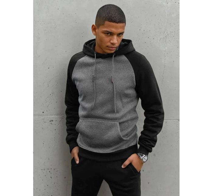 Pánska tmavosivá mikina FashionStreet BX5489