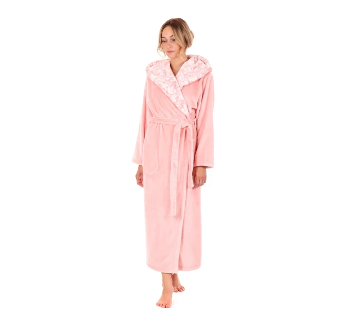 Dámsky župan Flora s kapucňou 3956 3050 pink pearl - Vestis Dámsky župan Flora s kapucňou 3956 3050 pink pearl - Vestis