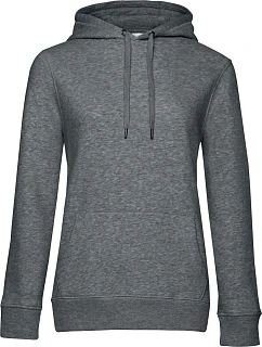 B&C QUEEN Hooded_° Dámska mikina s kapucňou 01.W02Q heather mid grey