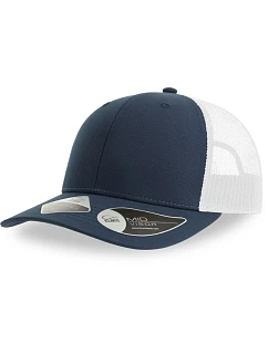 Atlantis Headwear Bryce 6-panelová truckerová čiapka 33.0102 tmavomodrá/biela