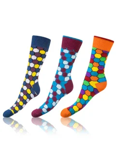 Bellinda Crazy Socks BE491004-307 3-pack farba:kockovaná