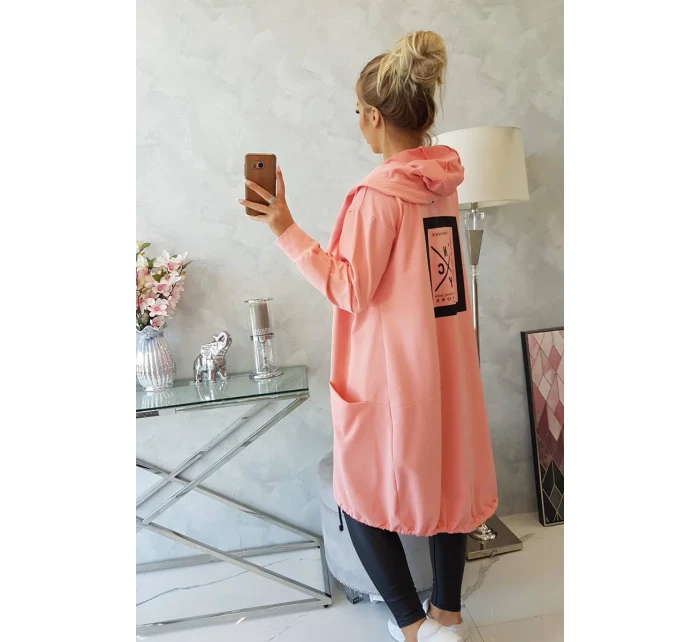 Nadmerná šedá bunda s kapucňou Morel