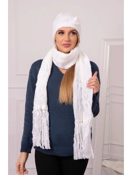 Dámsky set so šatkou Dorota K366 white