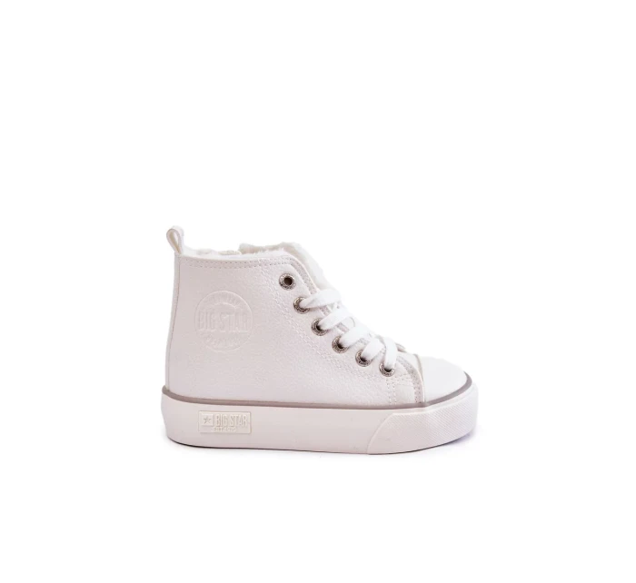 Detské vysoké tenisky so zipsom Big Star KK374227 White