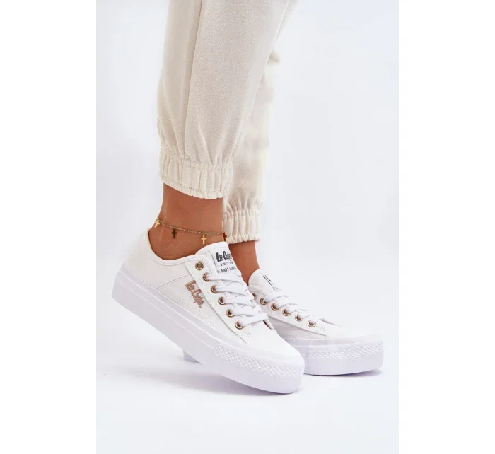 Dámské Tenisky na platformě Lee Cooper Bílé Dámské Tenisky na platformě Lee Cooper Bílé