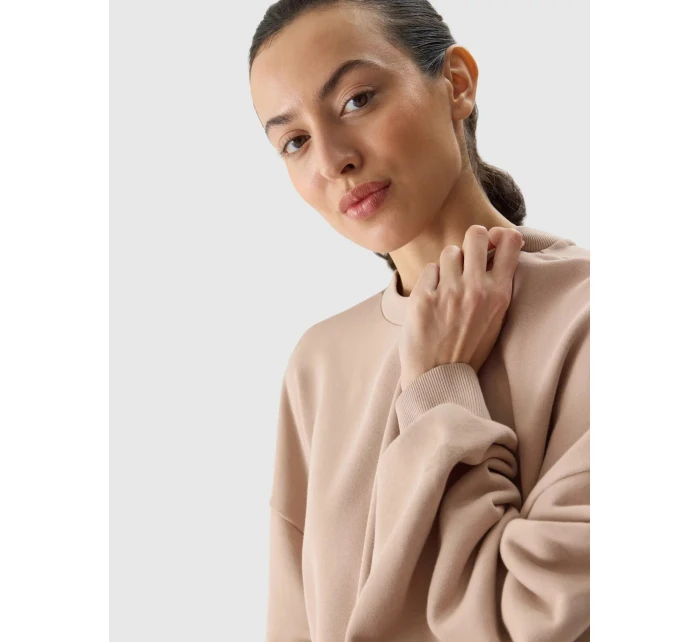 Dámska oversize mikina 4F - béžová