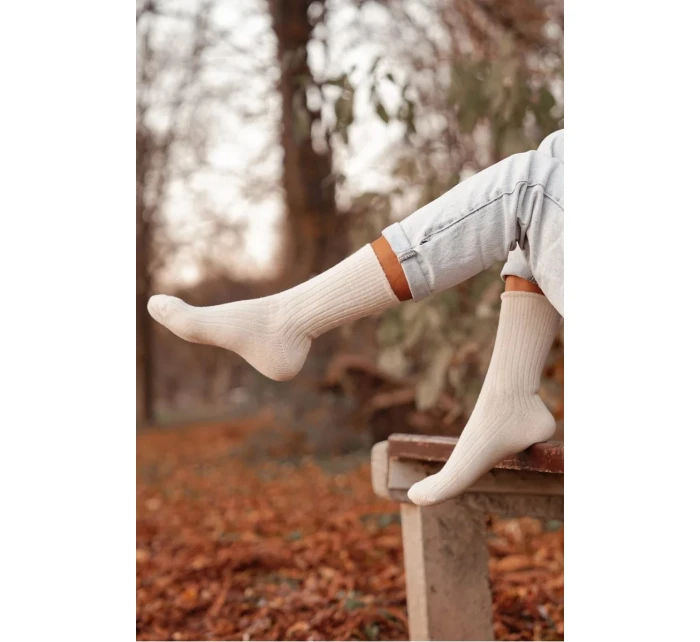 Dámske vlnené ponožky - ecru Dámske vlnené ponožky - ecru