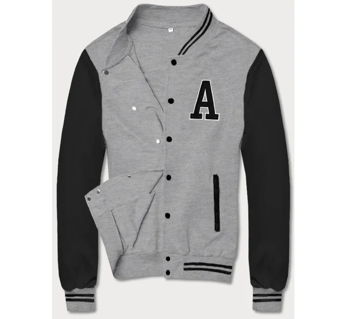 Šedá pánská baseballová mikina model 18406742 - J.STYLE