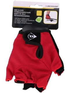 RUKAVICE NA BICYKEL DUNLOP SENIOR R.L - ČERVENÉ