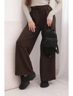 Dámské bavlněné cargo kalhoty s kapsami a řetízkem béžové Dámské bavlněné cargo kalhoty s kapsami a řetízkem béžové