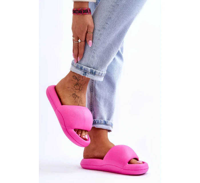 Dámské lehké pěnové pantofle na platformě Fuchsie Milton