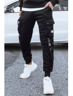 Pánske čierne nákladné nohavice Dstreet UX4055