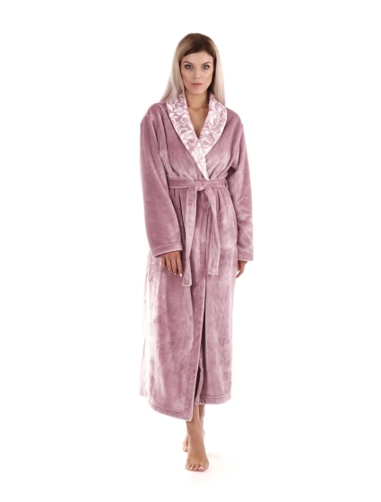 Dámsky župan FLORA 2556 4353 so šálovým golierom Svetlo fialová - Vestis Dámsky župan FLORA 2556 4353 so šálovým golierom Svetlo fialová - Vestis