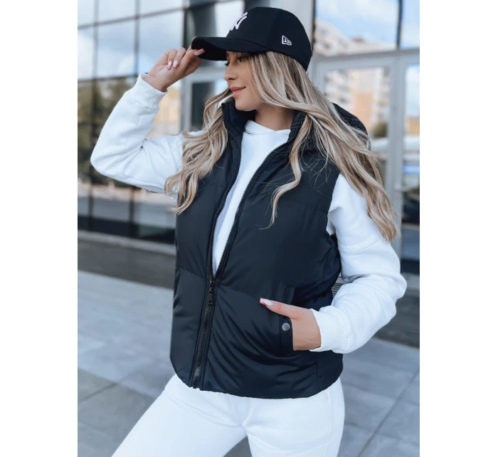 Dámska prešívaná vesta POPLAR black FashionStreet TY3773