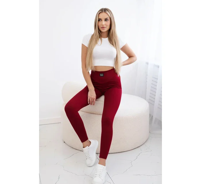 Pruhované legíny Burgundsko Pruhované legíny Burgundsko