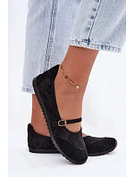 Športové baleríny s remienkom Black Charmy