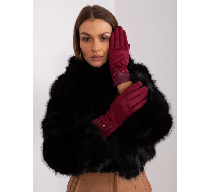 Rękawiczki AT RK model 19161925 bordowy - FPrice