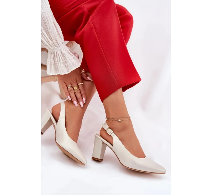 Dámske pohodlné lodičky na podpätku Sergio Leone - perleťové Dámske pohodlné lodičky na podpätku Sergio Leone - perleťové