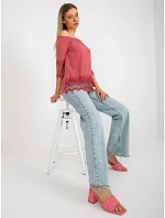 Dámska blúzka LK BZ 506188.32X tmavoružová - FPrice