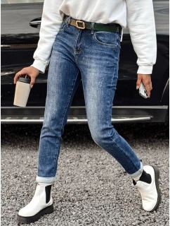 dámské džínové kalhoty s páskem modré Dstreet model 21981338 - FashionStreet