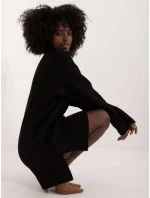 Čierne látkové šaty s rolákom (0547) Čierne látkové šaty s rolákom (0547)