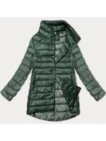 Dámska prešívaná bunda so stojačikom Minority tmavozelená (P3-6908-33)