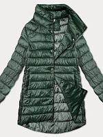 Dámska prešívaná bunda so stojačikom Minority tmavozelená (P3-6908-33)