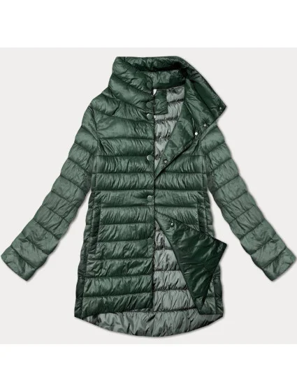 Dámska prešívaná bunda so stojačikom Minority tmavozelená (P3-6908-33)