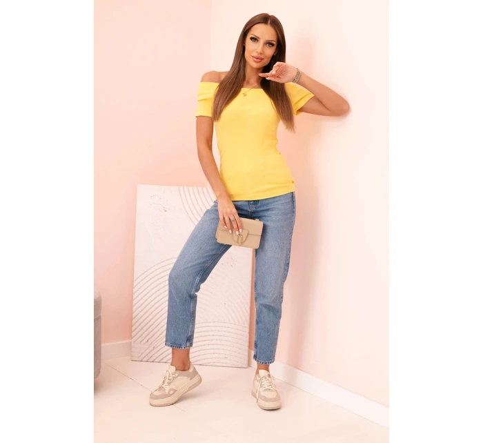 Dámská bavlněná blůza s výstřihem do V a potiskem bílá