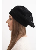 Dámská zimní čepice z vlny s a prodlouženými stranami fialová model 21865220 - K-Fashion