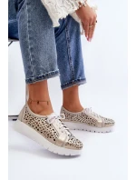 Kožené Polobotky Na Platformě Bežové model 21646202 - Zazoo