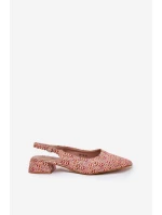 Plecione Sandały Damskie Na Delikatnym Obcasie Multikolor Jorela Plecione Sandały Damskie Na Delikatnym Obcasie Multikolor Jorela