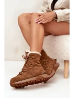 Dámské Sněhule Z Semiše S Kožíškem Big Star model 21706021 Hnědé - Big Star Shoes Dámské Sněhule Z Semiše S Kožíškem Big Star model 21706021 Hnědé - Big Star Shoes