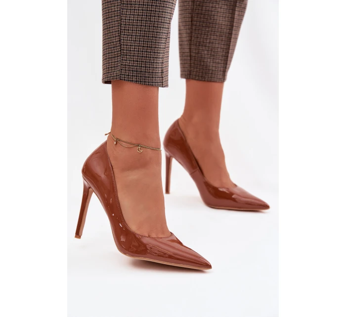 Lakované lodičky z eko kůže Camel model 22037665 - Boto