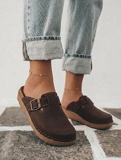 Dámské s přezkou  Čokoládové model 22200728 - Inblu