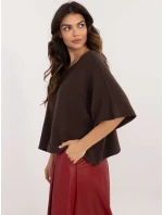 Sweter IT SW model 21877691 ciemny brązowy - FPrice