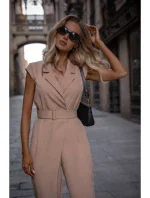 M780 Kombinéza s asymetrickým vzorom - béžová