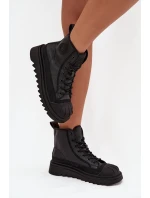 Dámske vysoké zateplené tenisky Big Star - čierne Dámske vysoké zateplené tenisky Big Star - čierne