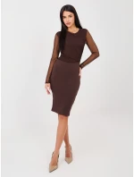 Dámska sukňa A1058.71 tmavohnedá - FPrice Dámska sukňa A1058.71 tmavohnedá - FPrice