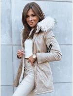 Dámska zimná bunda VIXEN beige FashionStreet TY3873 Dámska zimná bunda VIXEN beige FashionStreet TY3873
