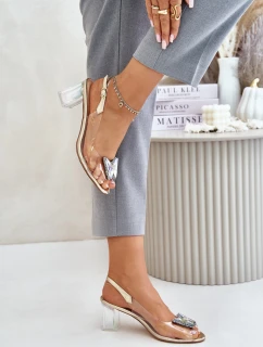 Průhledné Sandály S Na Podpatku D&A Zlaté model 21675915 - S.Barski