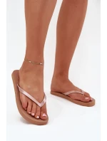 Damskie Japonki Klapki 4FMM00FFLIF018-82S Jasnobrązowe