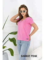 Dámske tričko s krátkym rukávom Serek brown - Off Pink