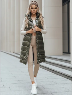 Dámská prošívaná vesta zelená Dstreet model 21970193 - FashionStreet