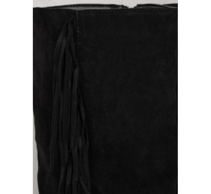 Dámské semišové černé kozačky Dstreet model 21995741 - FashionStreet