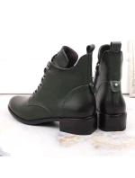 Jezzi W JEZ412B zelené zateplené čižmy s plochým podpätkom Jezzi W JEZ412B zelené zateplené čižmy s plochým podpätkom