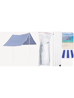 Stan so slnečnou strieškou a tyčami 3X1,7M MODRÝ