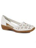 W bílá kožená polobotka model 22050397 - Rieker